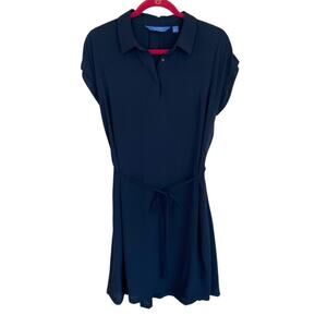 Simply Vera Vera Wang Navy Cap Sleeve Dress - Large
